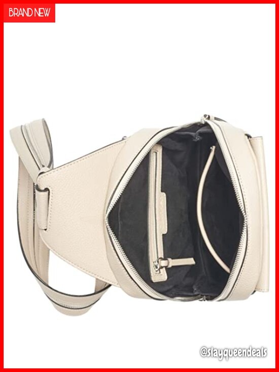 Calvin Klein Vegan Leather Convertible Sling Backpack, Mushroom, One Size main image 4